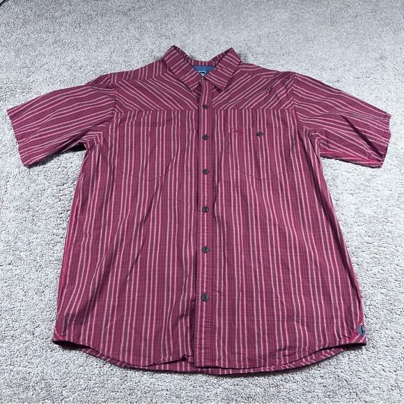 REI Shirt Short Sleeve Button Up Mens Button Front Pocket Cotton blend Size L - Picture 1 of 5